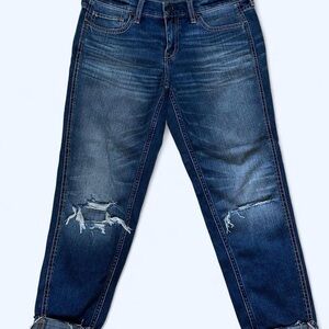 Abercrombie & Fitch Blue Jeans Distressed Ripped cropped Size 4